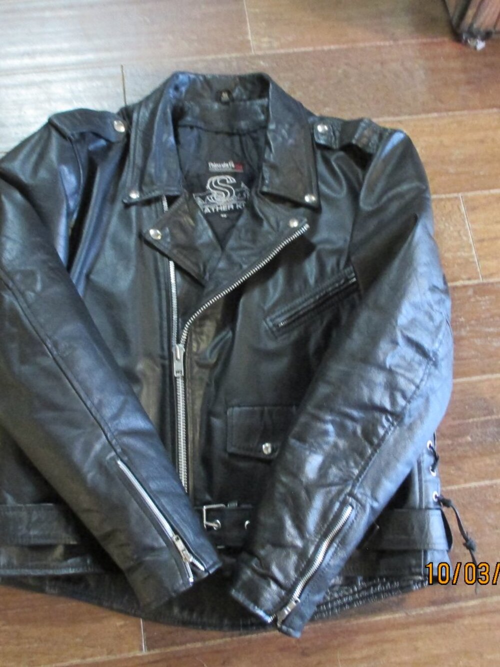 Vtg nwot Leather King sz 46 never worn quality  leather jacket zip liner